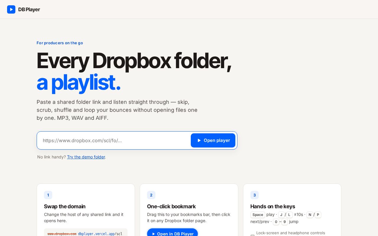 Preview of DB Player
