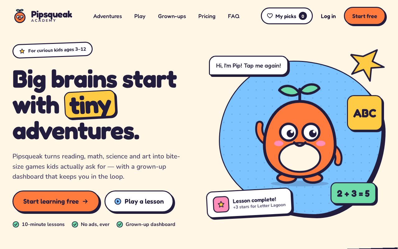 Preview of Pipsqueak Academy