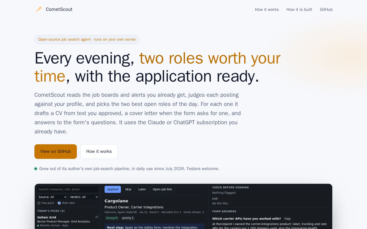 Preview of Cometscout