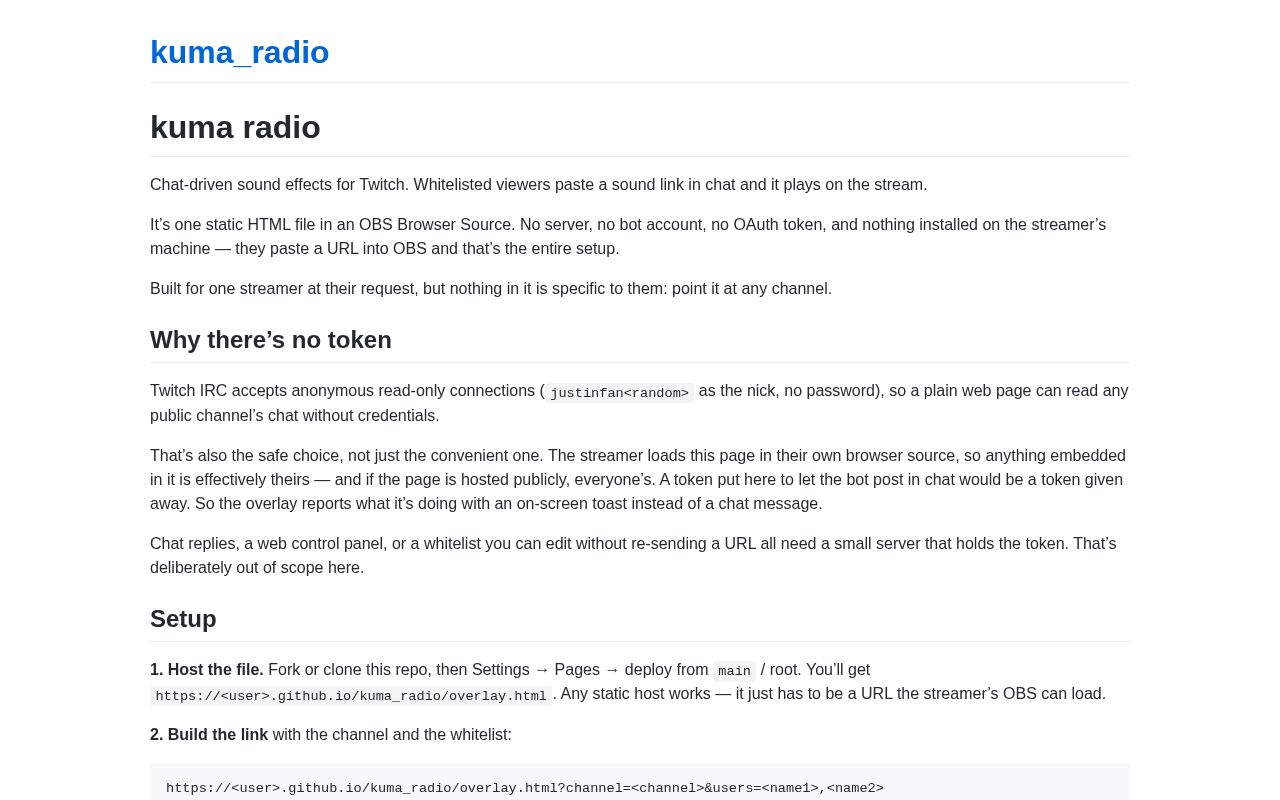Preview of kuma radio