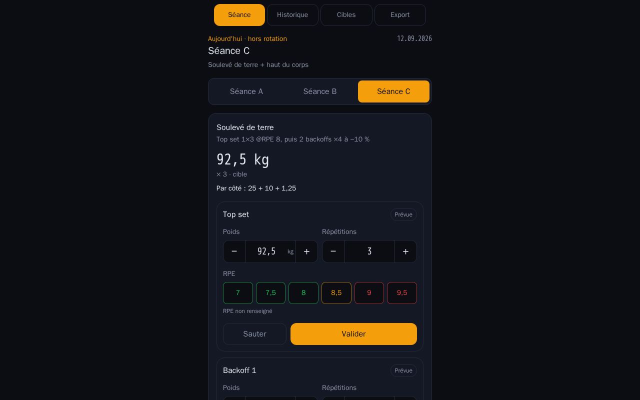 Preview of Carnet de barre — PWA de carnet de musculation (mono-utilisateur, offline-first)