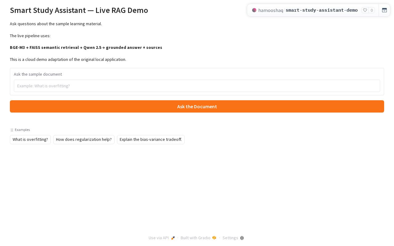 Preview of Smart Study Assistant Demo