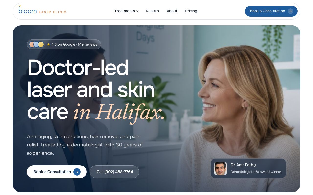 Preview of Bloom Laser Clinic Redesign