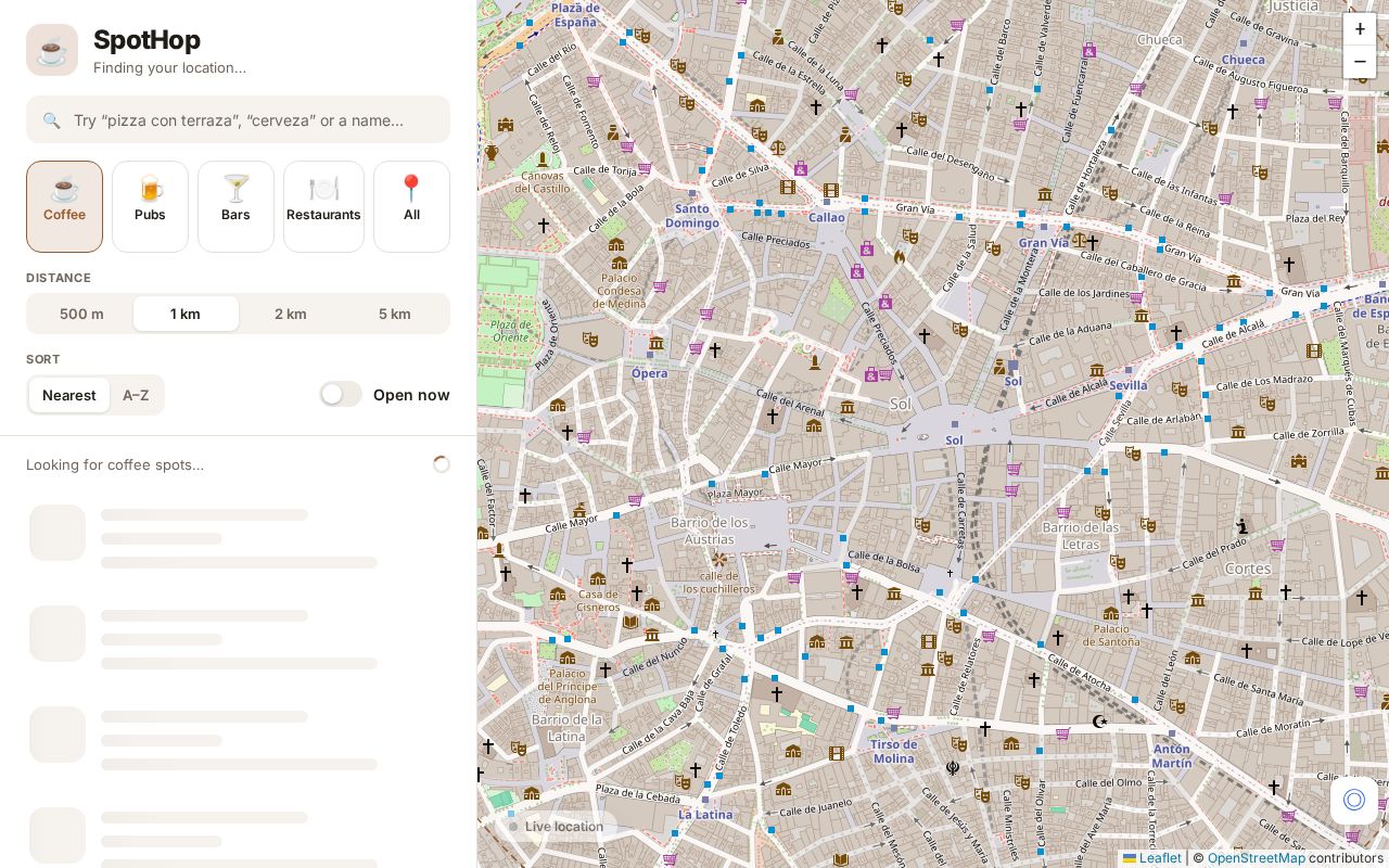 Preview of Cafe Finder