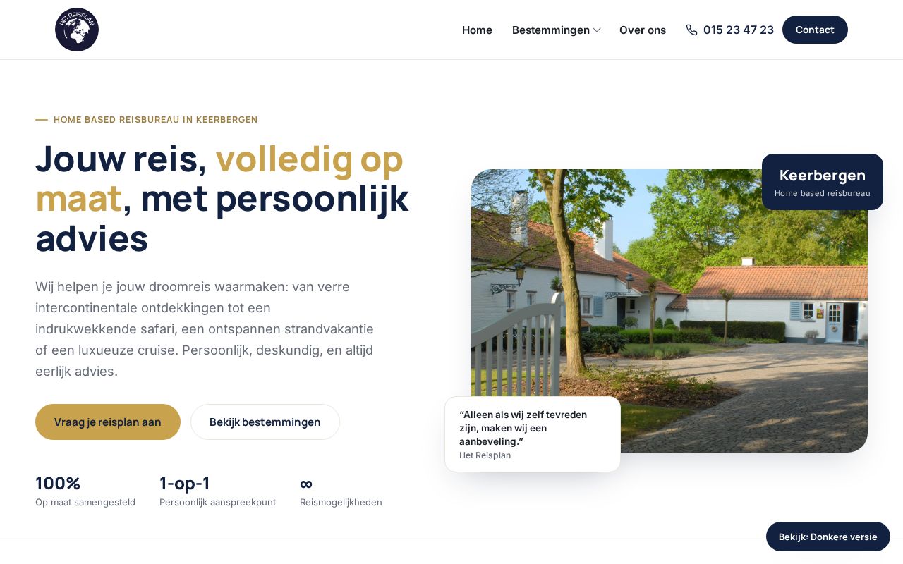 Preview of Het Reisplan Website
