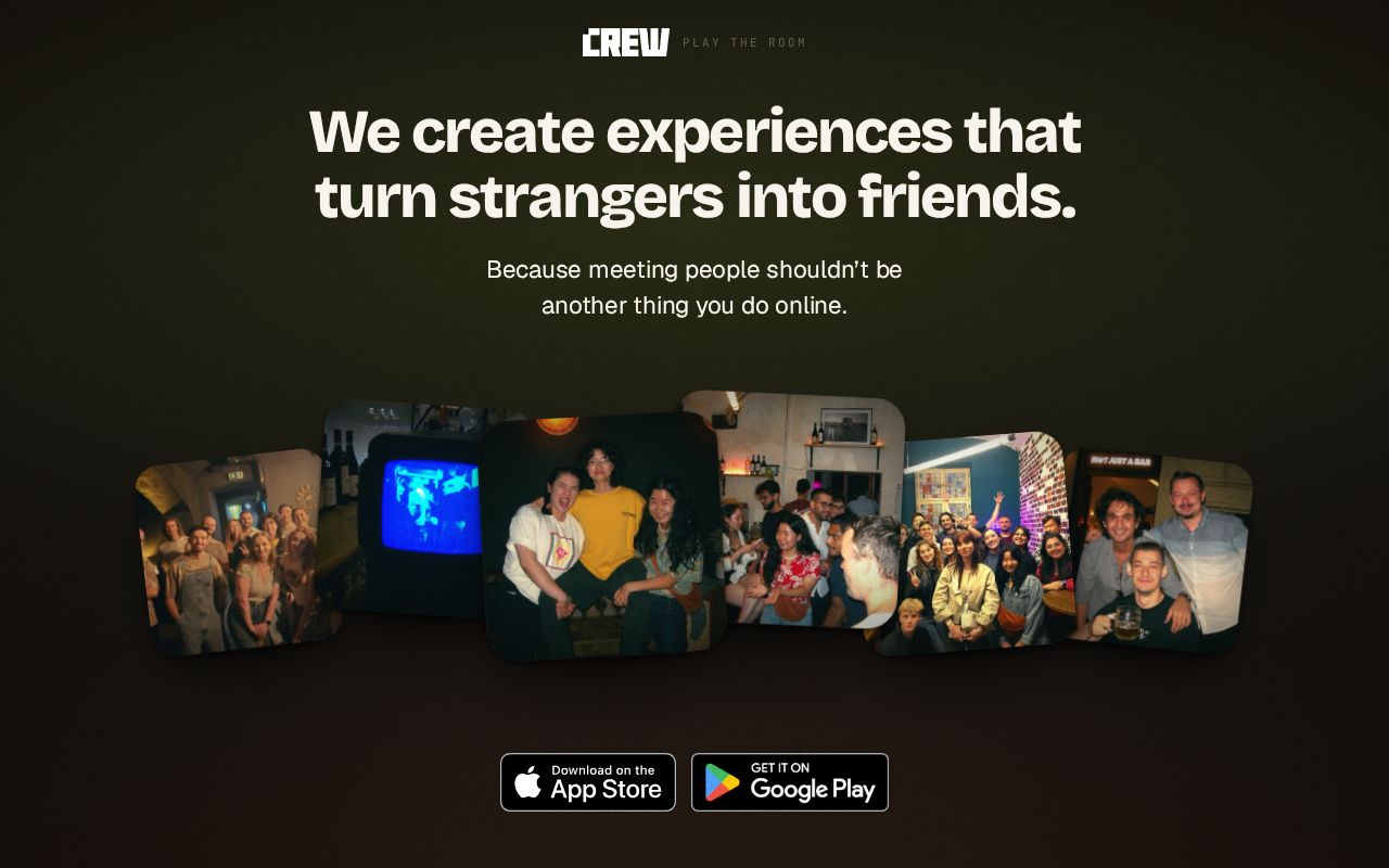 Preview of Crew — landing page (kaanf.github.io)
