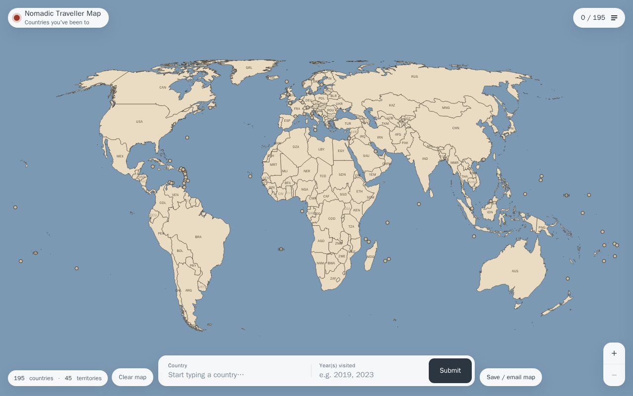 Preview of Nomadic Traveller Map