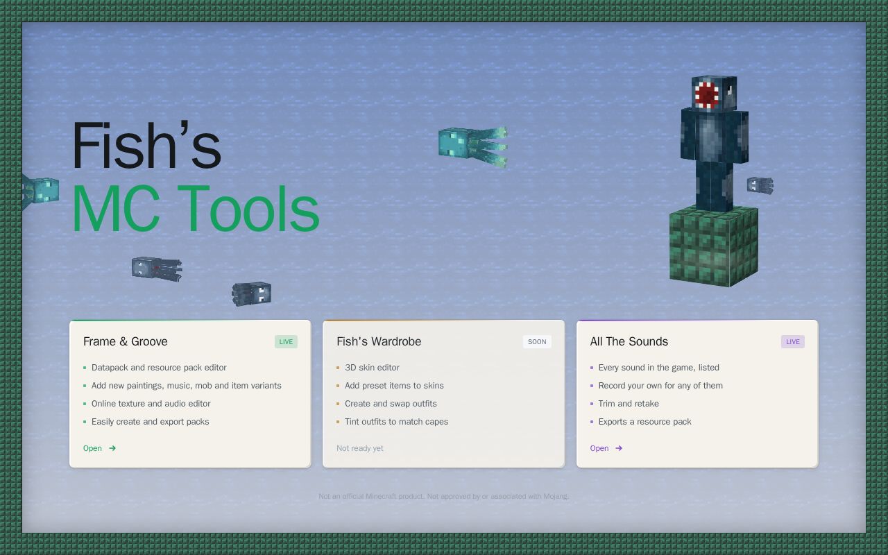 Preview of Tools for Minecraft
