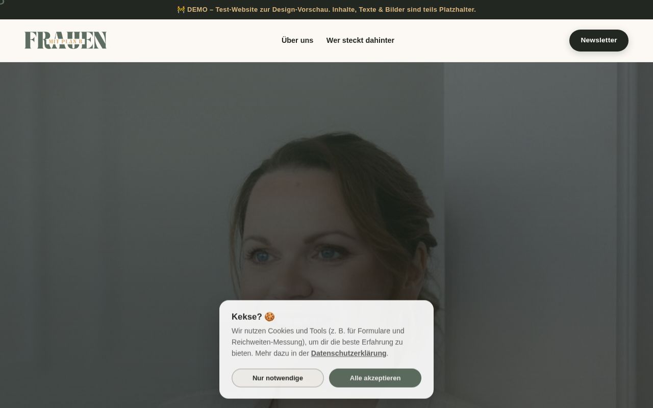 Preview of Test Website für Frauen mit Plan B