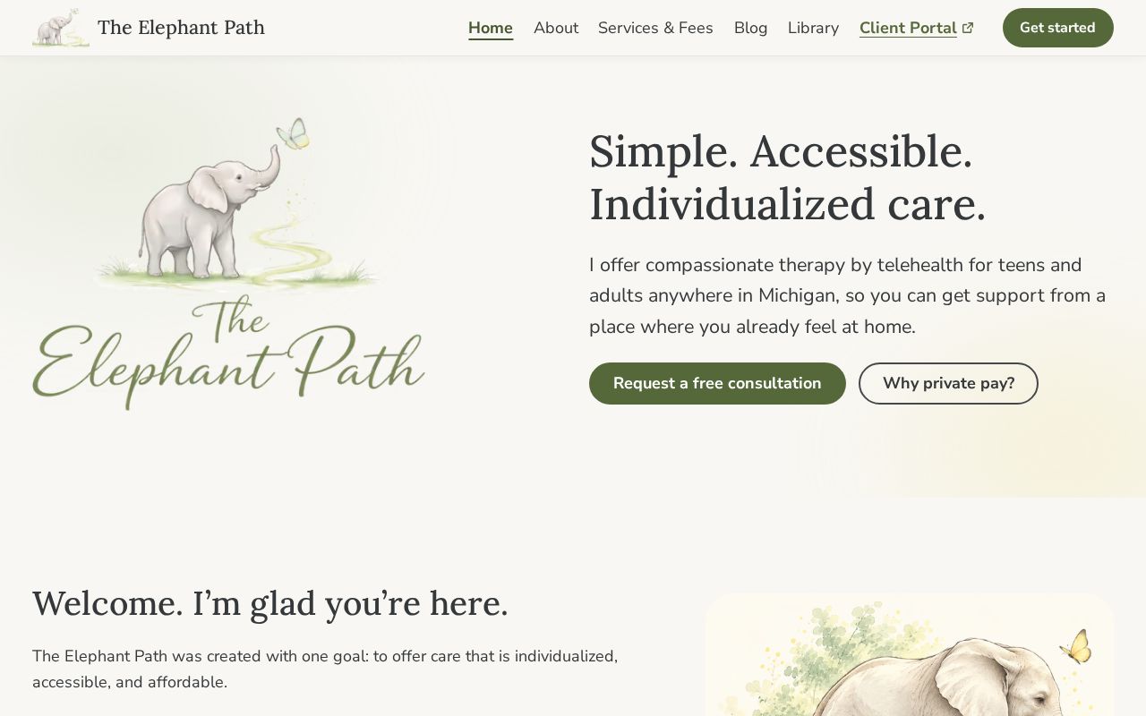 Preview of Elephant Path Website