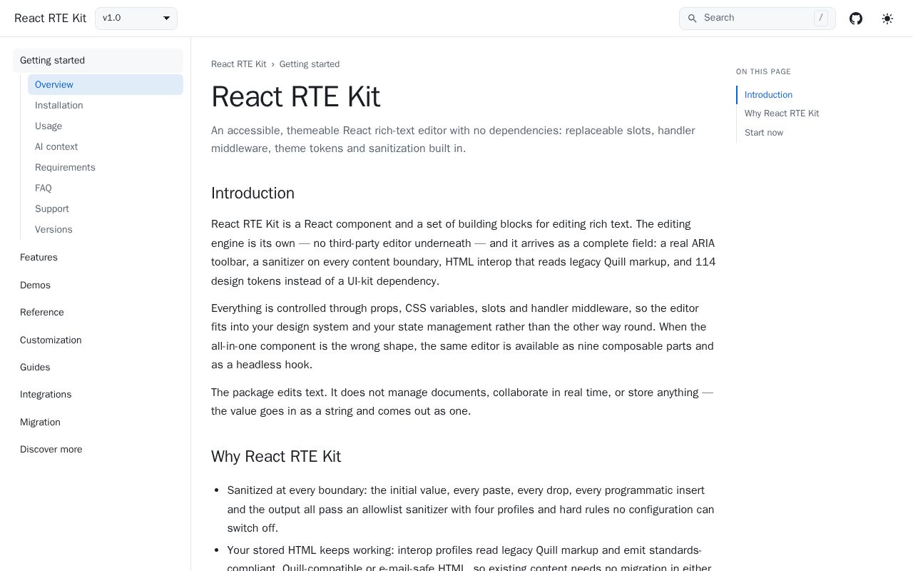 Preview of React Rtekit