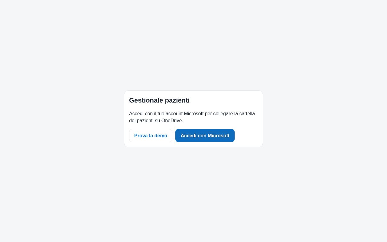 Preview of Gestionale pazienti