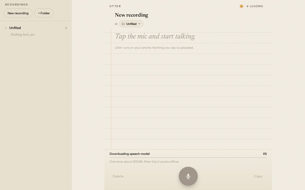 Preview of Speech To Text App