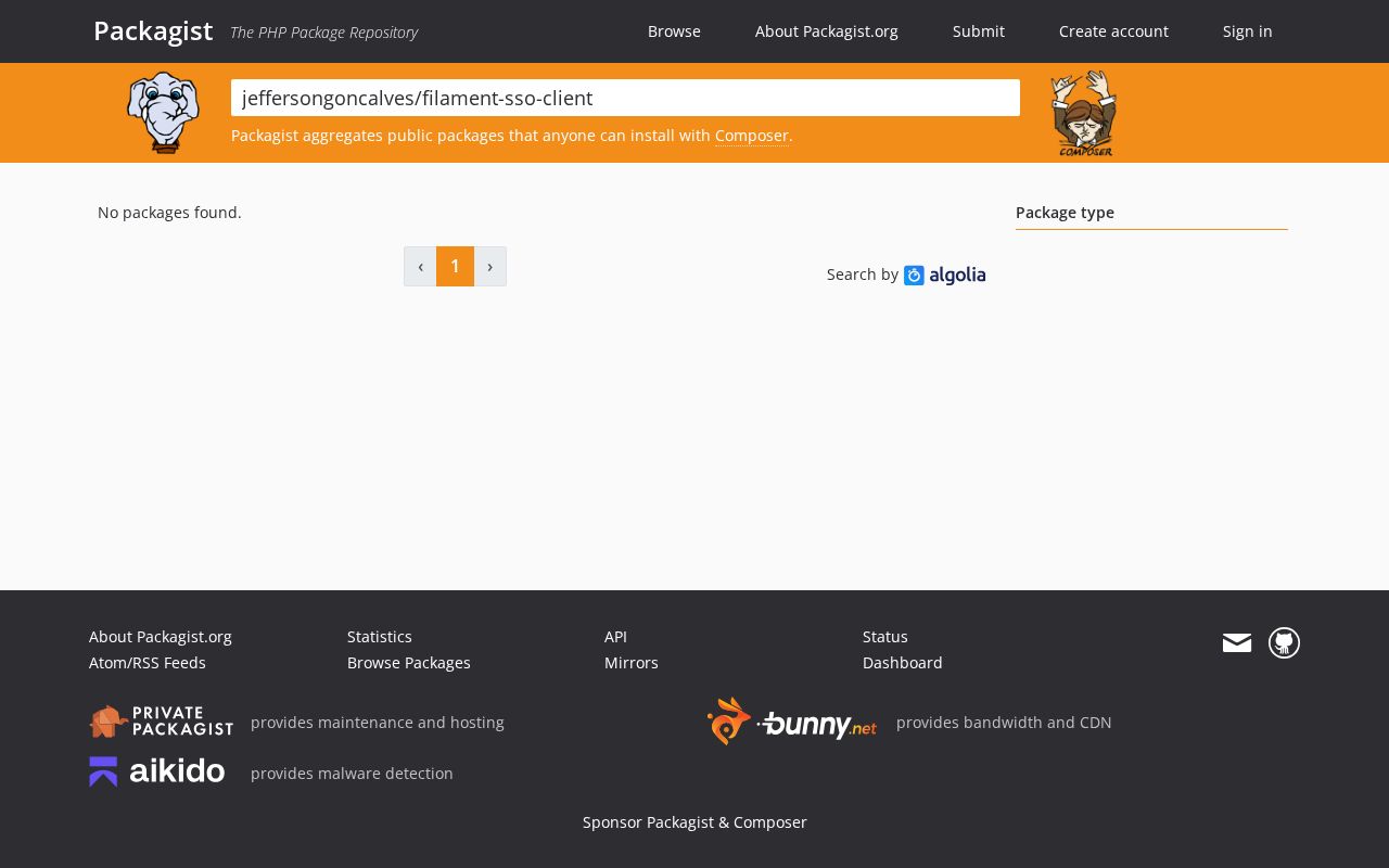 Preview of Filament Sso Client