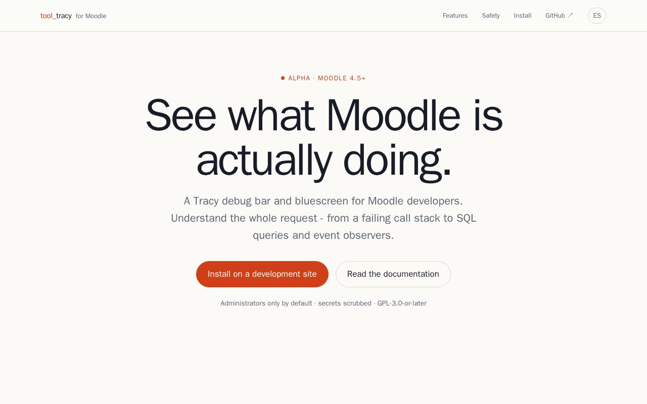 Preview of Moodle Tool Tracy