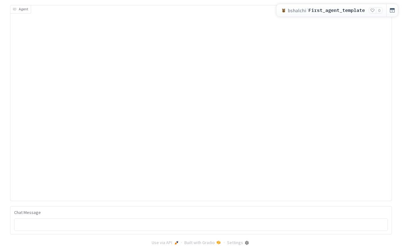 Preview of First Agent Template