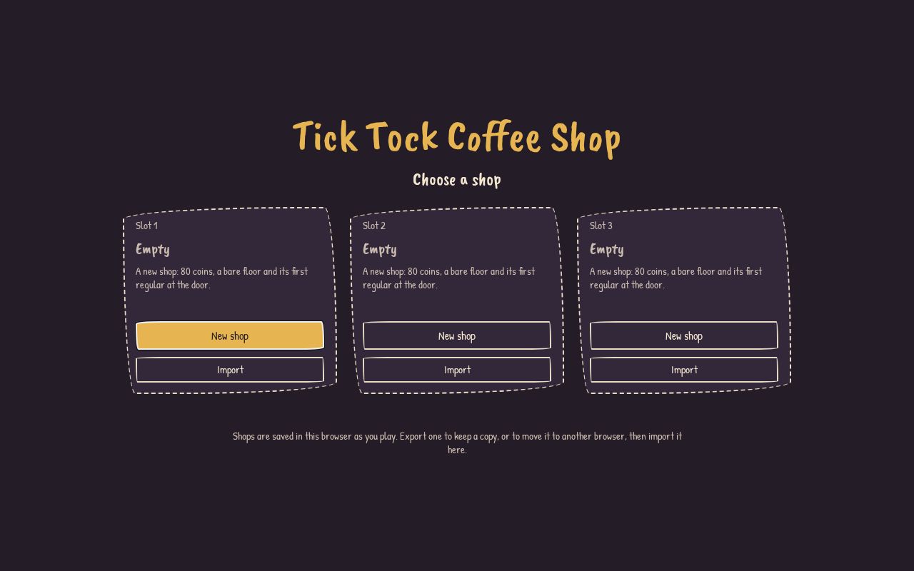 Preview of Tick Tock Coffee Shop