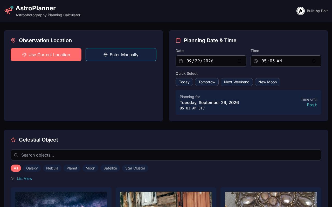 Preview of AstroPlanner