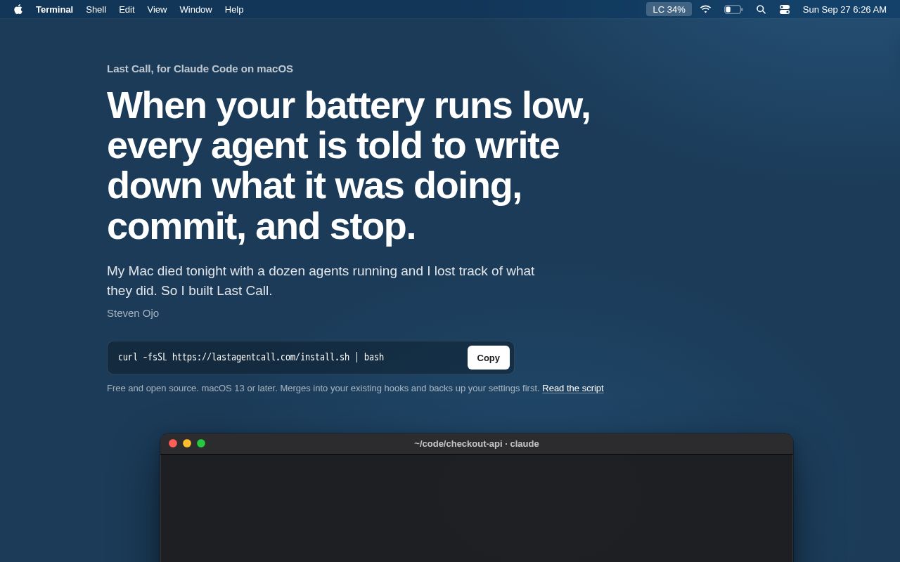 Preview of Lastagentcall