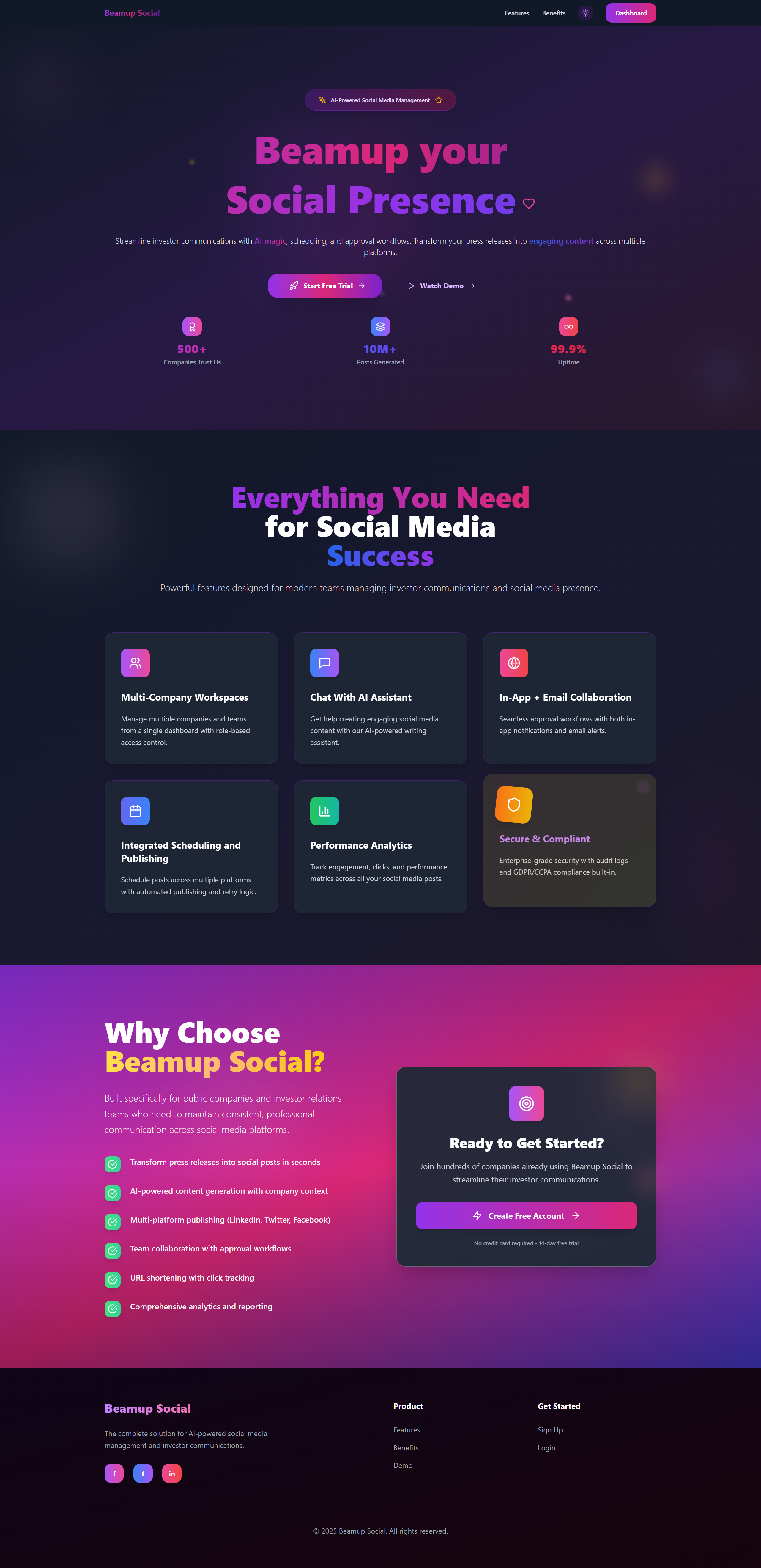 Preview of Beamup Social