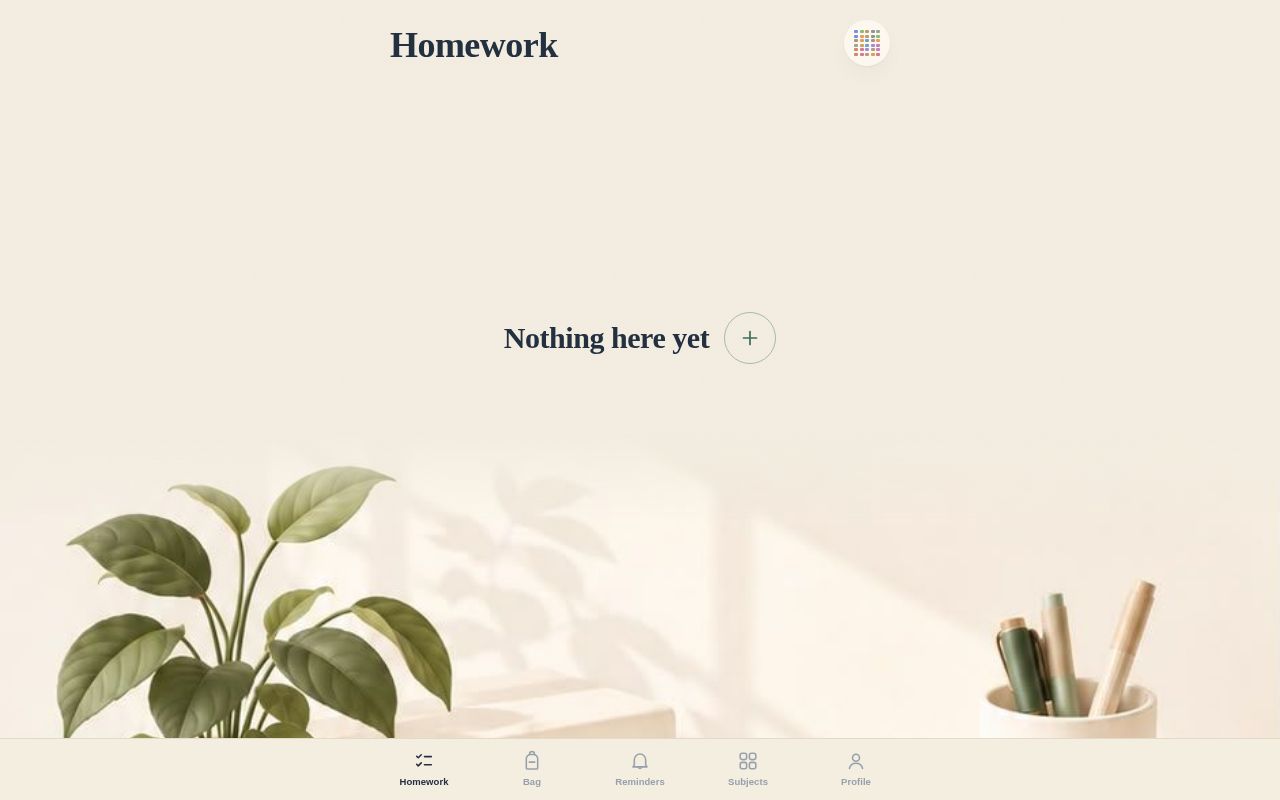 Preview of All your homework in one place. A small, installable web app for students.