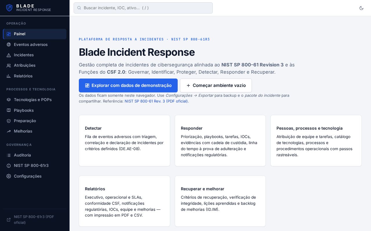 Preview of Blade IncidentResponse