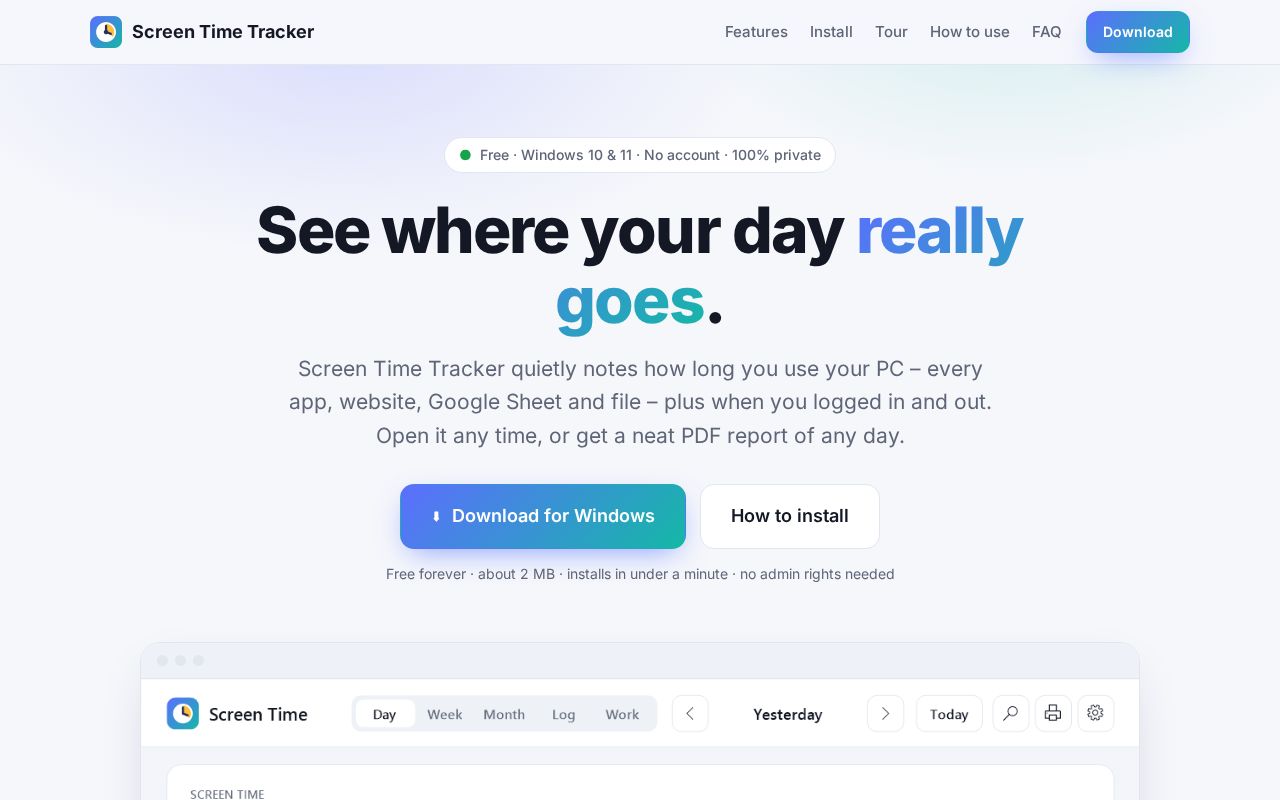 Preview of Screen Time Tracker