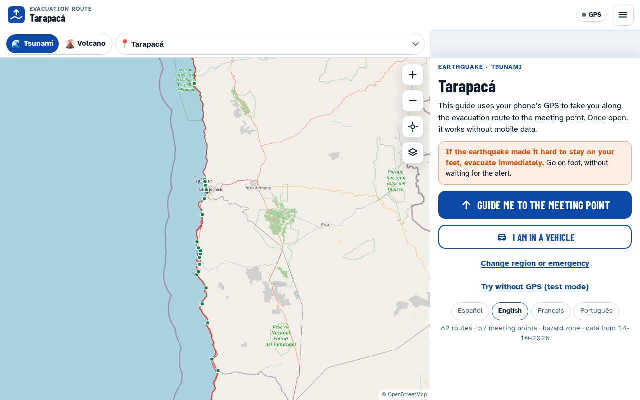 Preview of Navegador Para Evacuacion Tsunami Y Volcanes