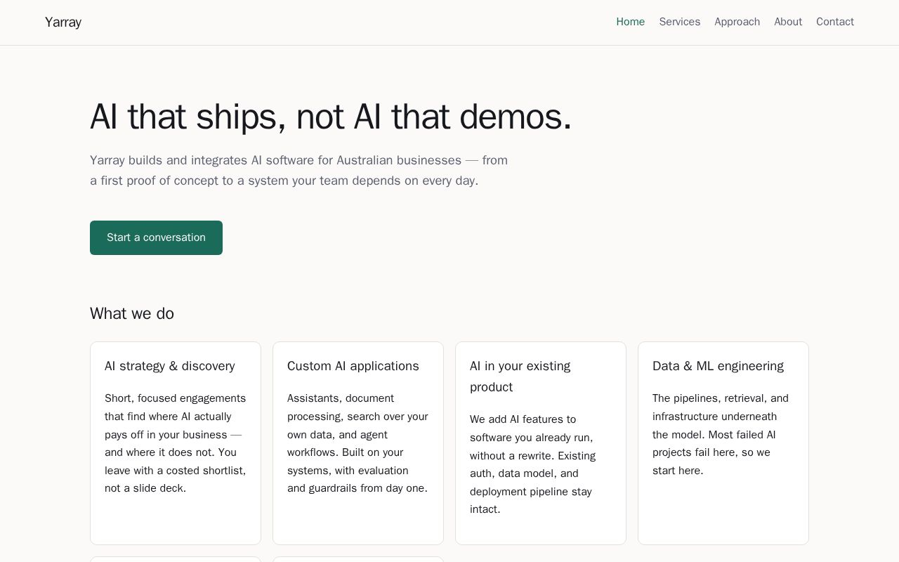 Preview of Yarray Site