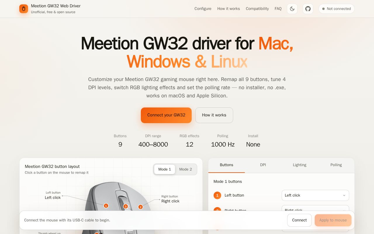 Preview of Meetion Gw32 Web Driver