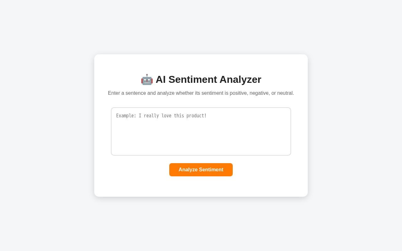 Preview of Ai Sentiment Analyzer