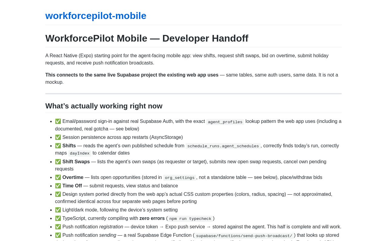 Preview of Workforcepilot Mobile