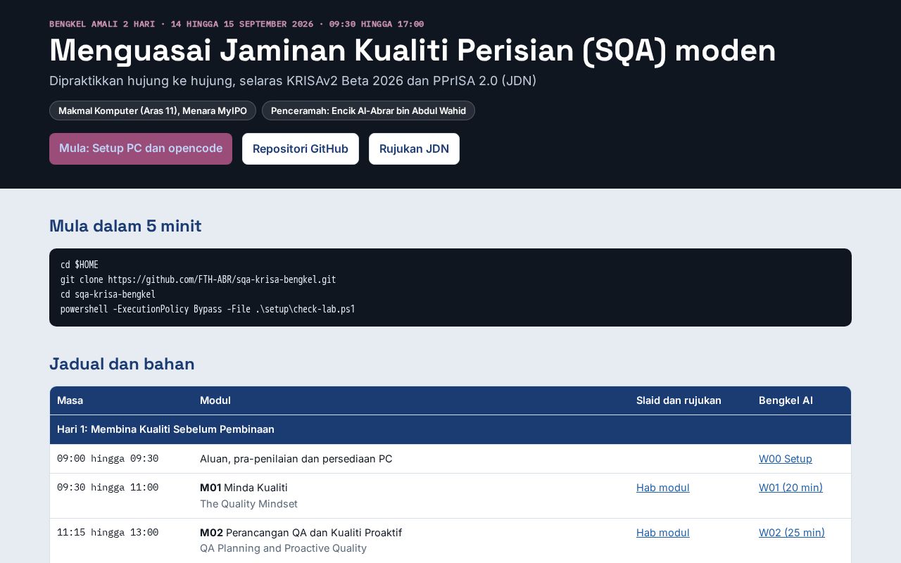 Preview of Sqa Krisa Bengkel