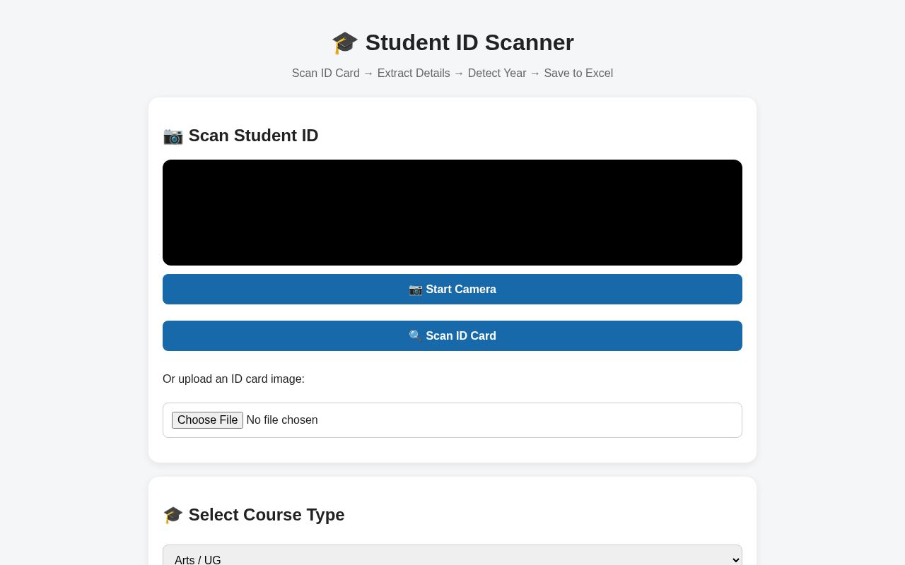 Preview of Student ID Scanner