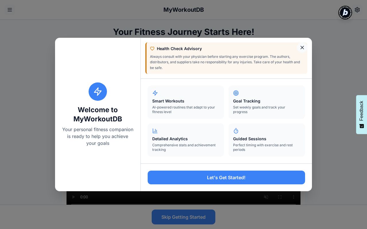 Preview of MyWorkoutDB