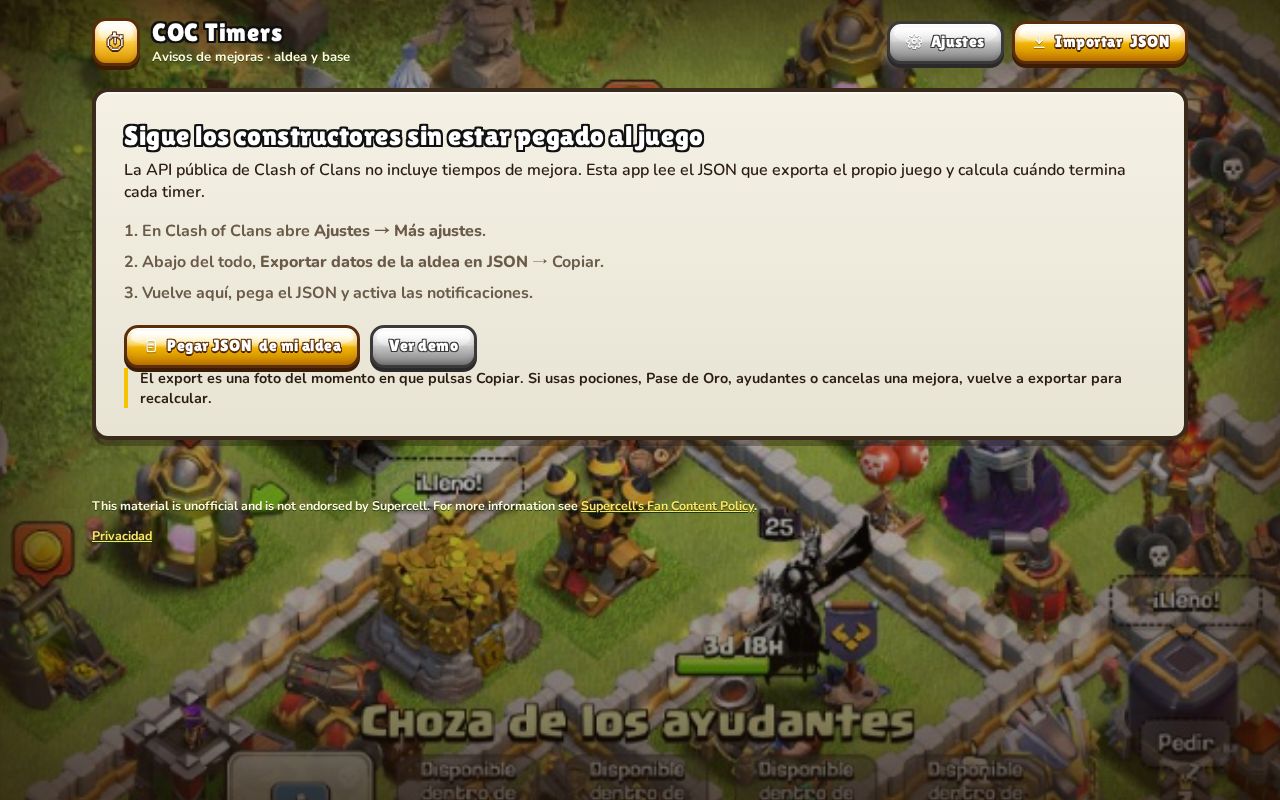 Preview of COC Timers