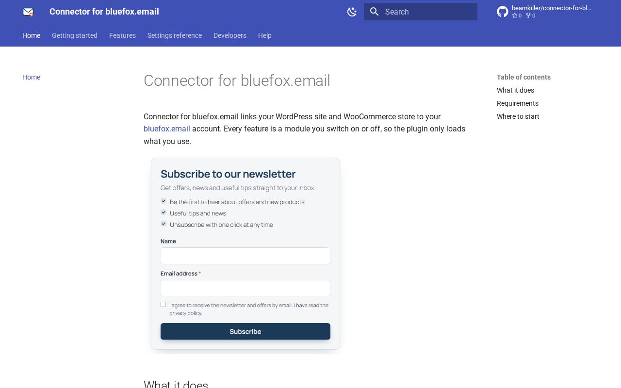 Preview of Connector For Bluefox Email