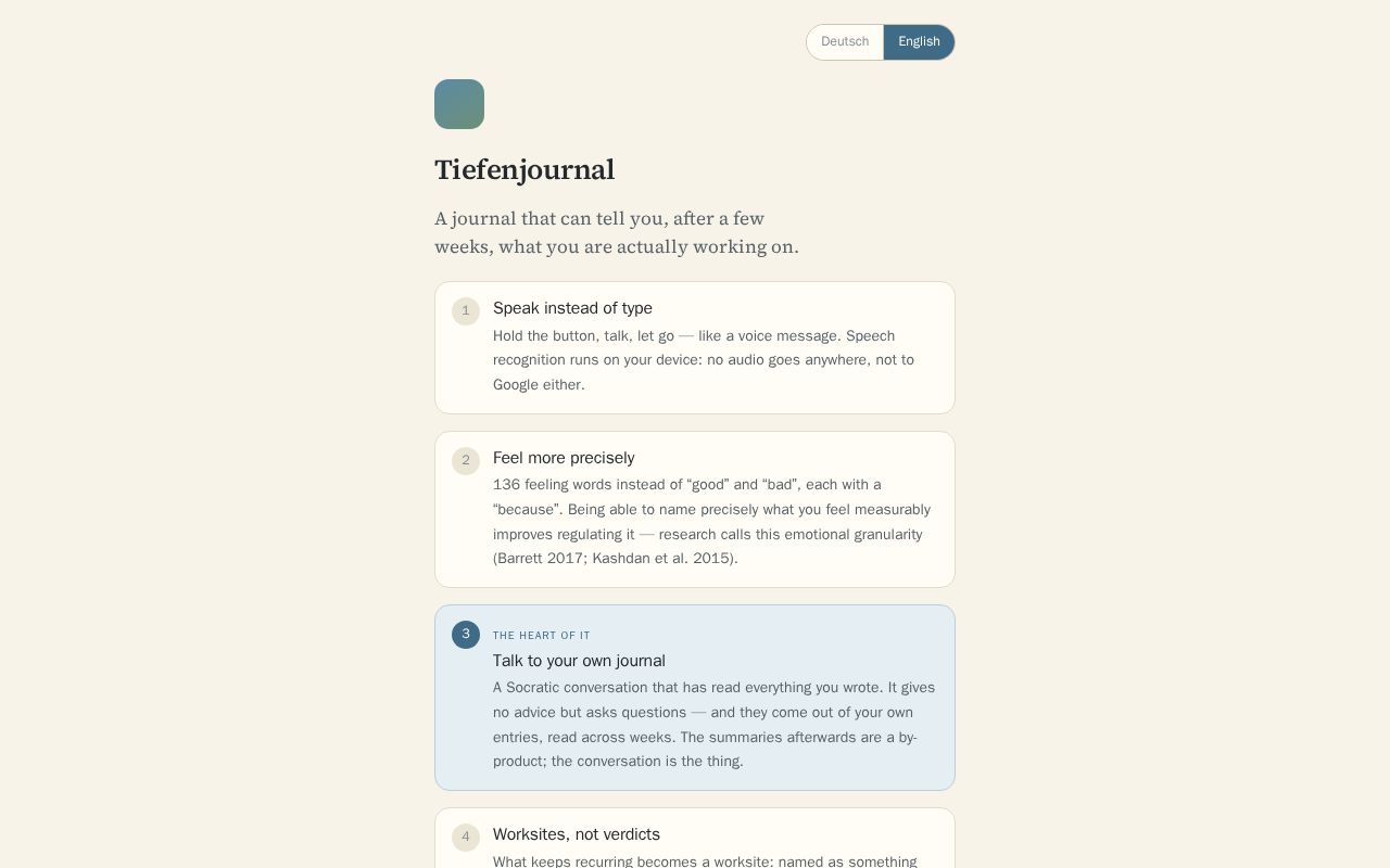 Preview of Tiefenjournal