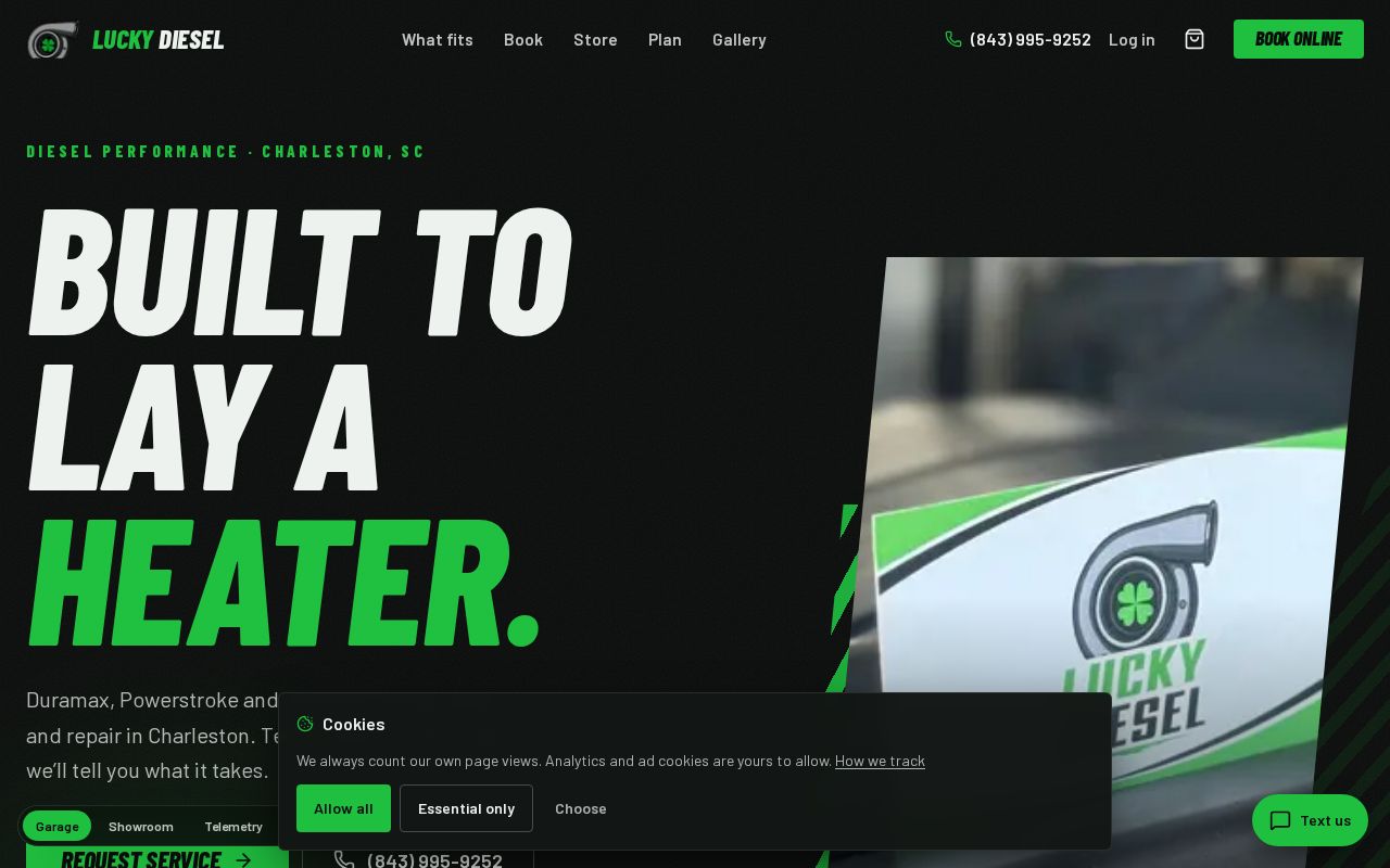 Preview of Lucky Diesel Website