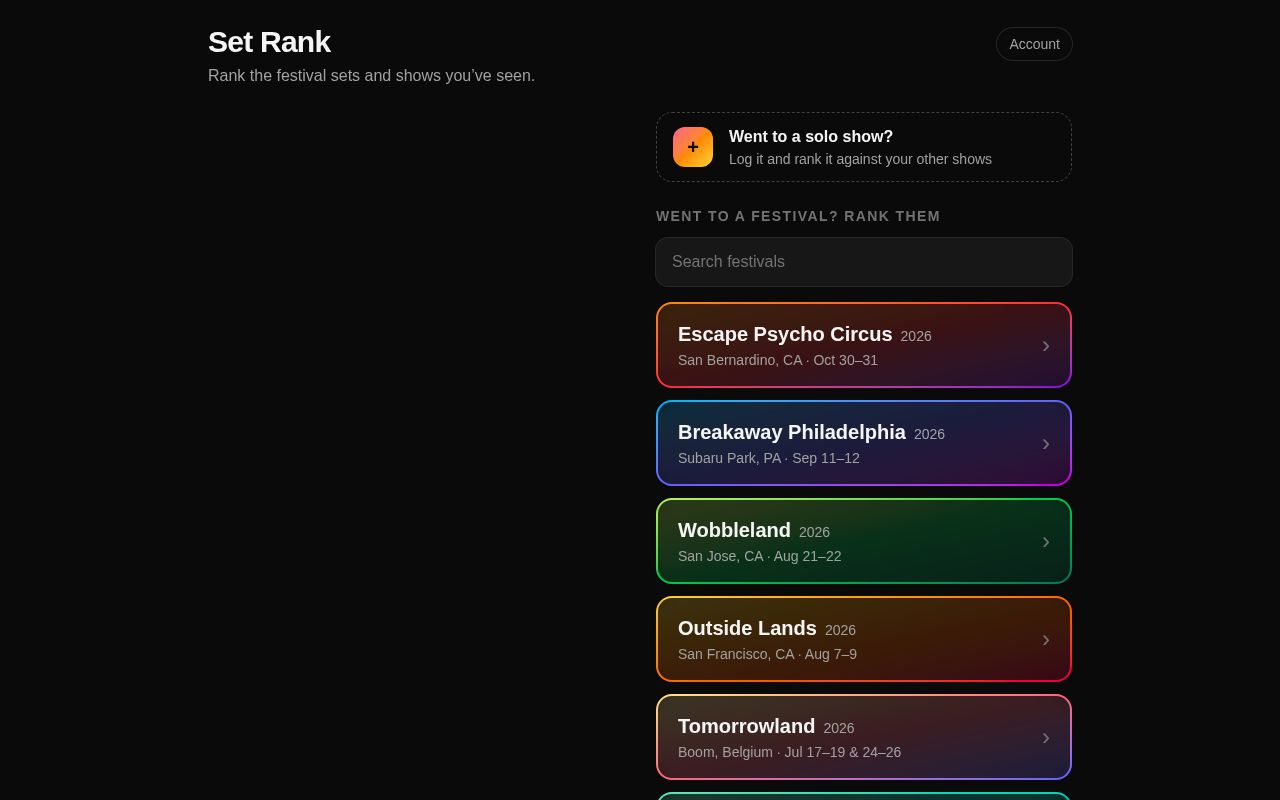 Preview of Festival Rank