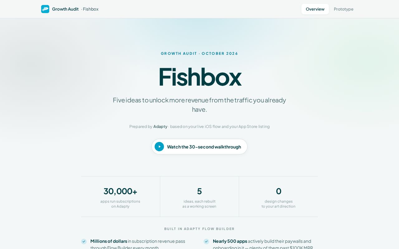 Preview of Fishbox Flow Rebuild