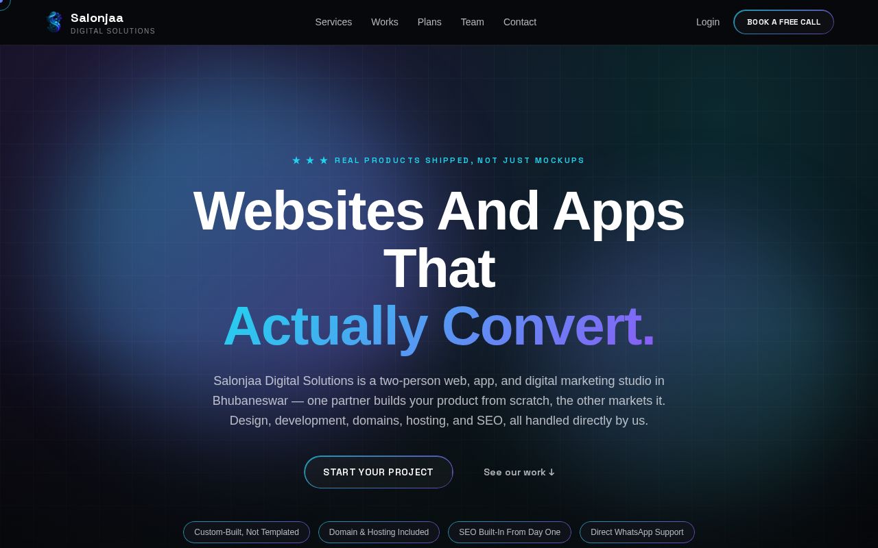 Preview of Official website of salonjaa digital solutions