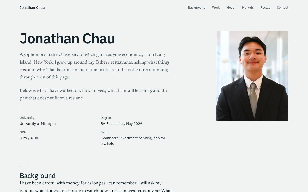 Preview of Personal Website