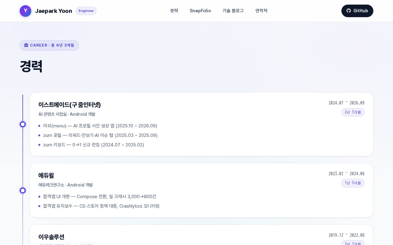 Preview of JaeparkYoon Github Io