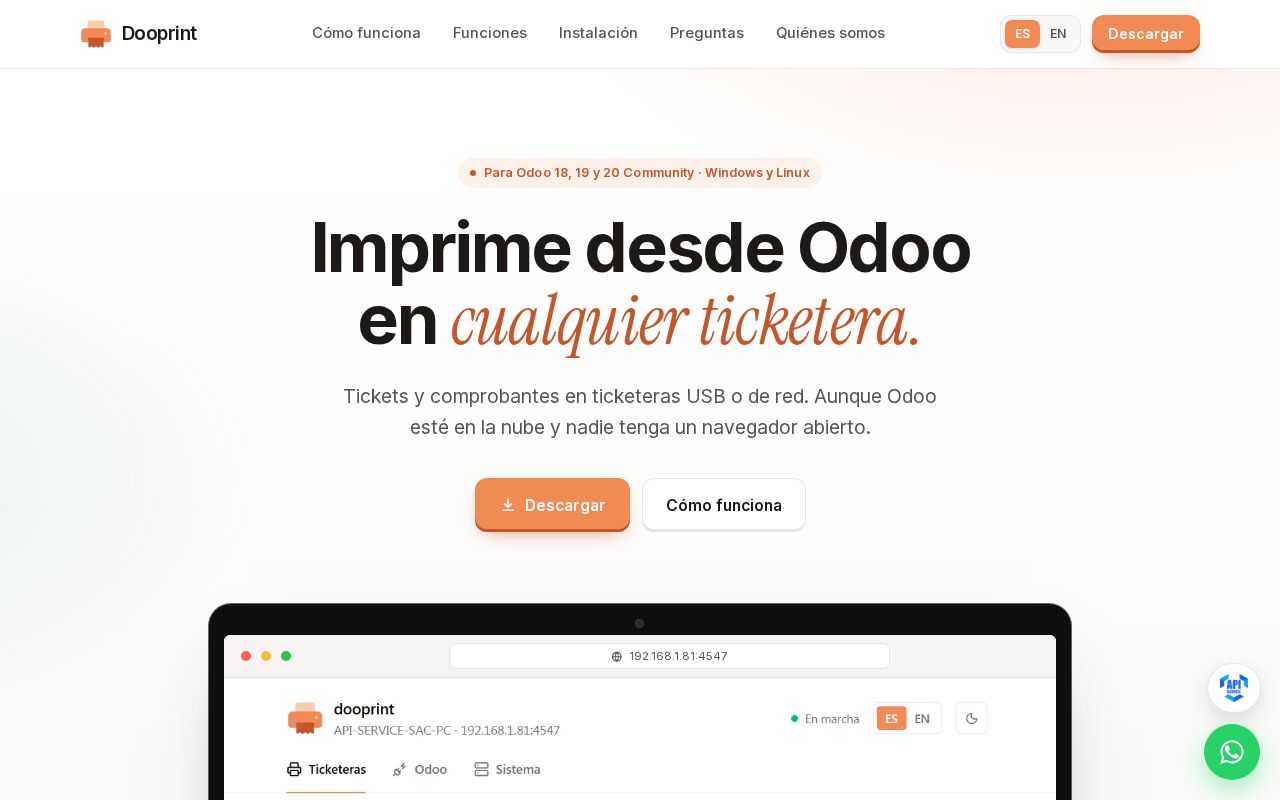 Preview of Dooprint Odoo