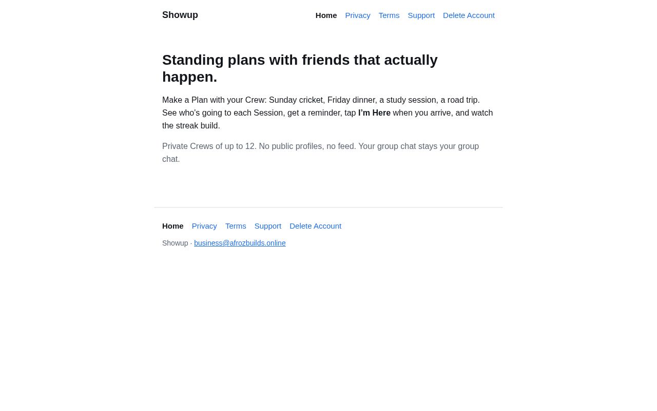 Preview of Showup