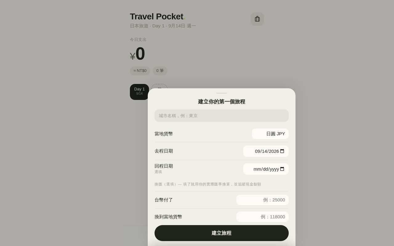 Preview of Travel Pocket