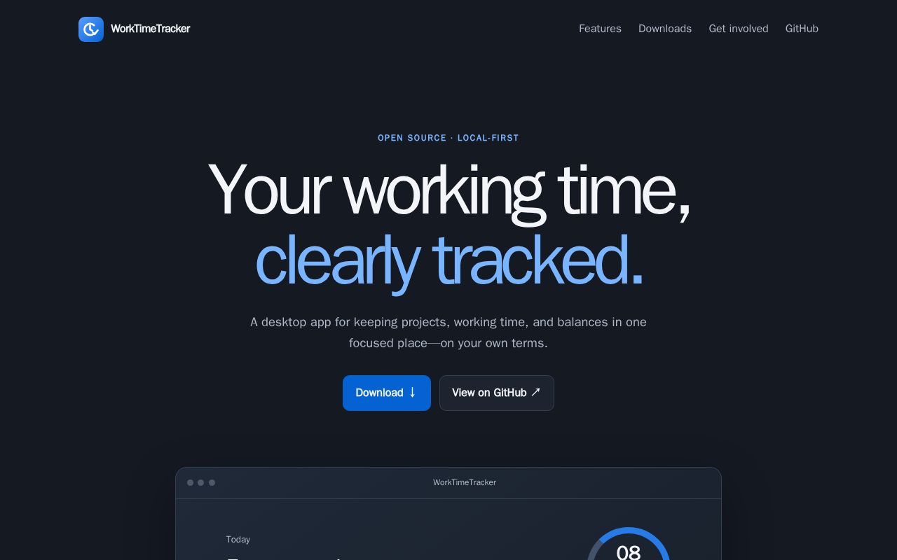 Preview of WorkTimeTracker