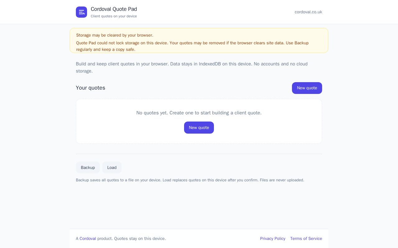 Preview of Cordoval Quote Pad