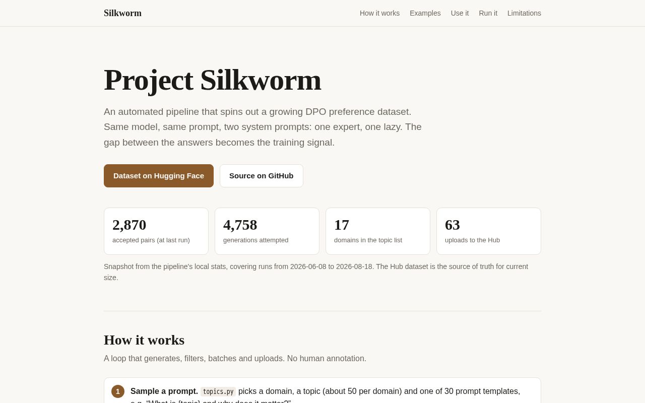 Preview of Project Silkworm
